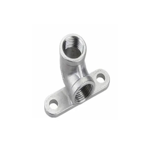 Stainless steel elbow with fixing seat Stainless steel elbow with fixing seat
